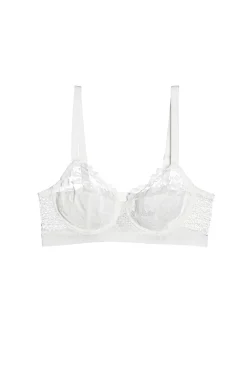 Bügel-BH in Ivory aus floraler Spitze und Mesh>Else Lingerie