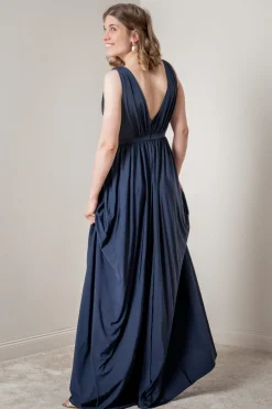 Blaues Brautjungfernkleid mit Rückenausschnitt |>Eliza & Ethan Sale