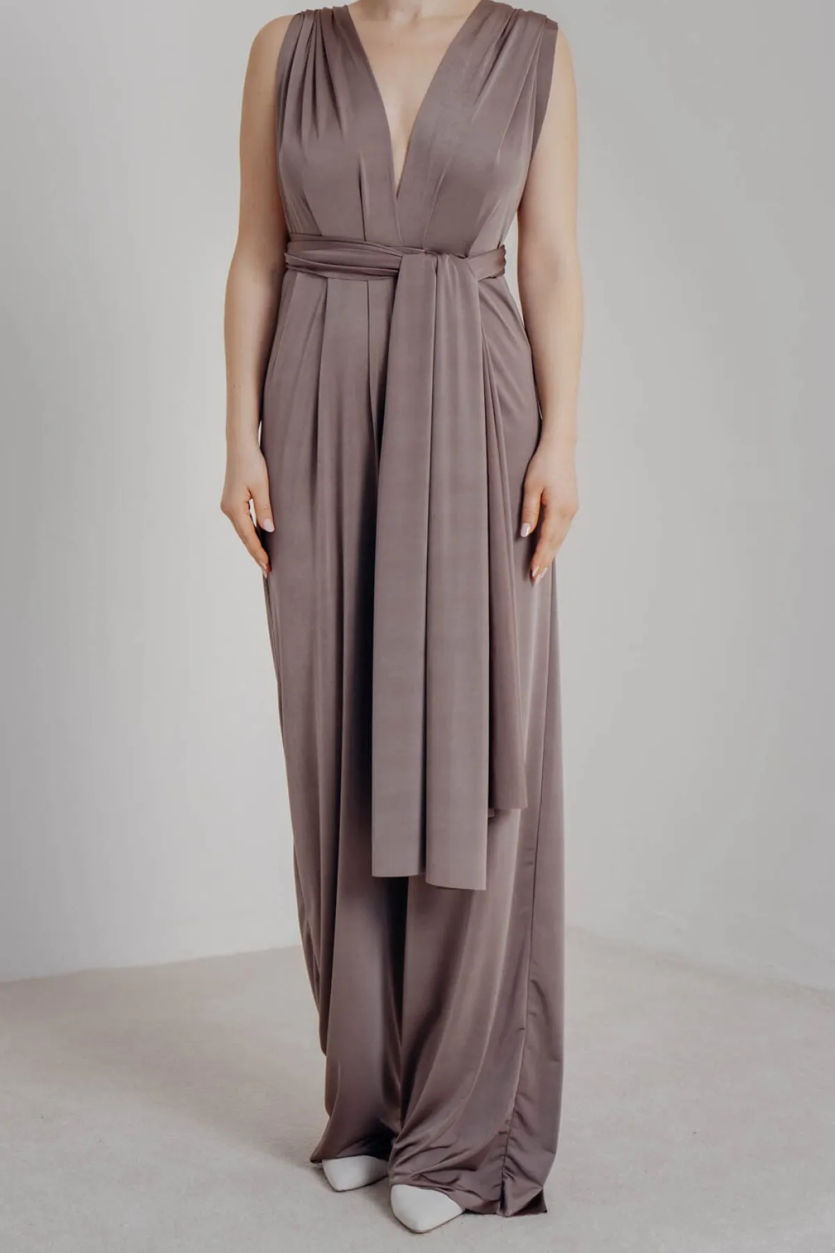 Brauner Einteiler – Jumpsuit Convertible Mushroom>twobirds Sale