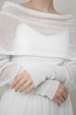 Braut Bolero aus Mohair-Strickmix>Marini Silvano Hot