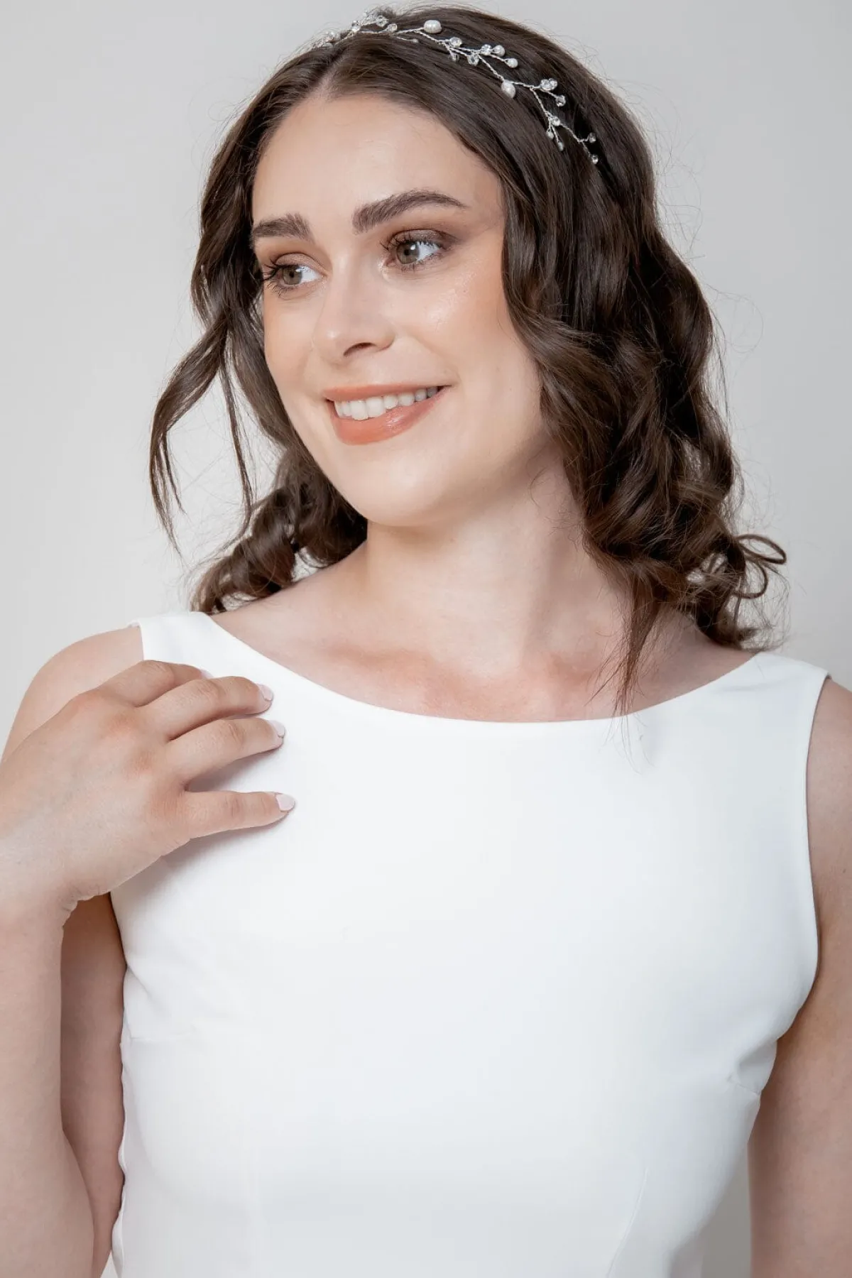 Braut Haarband mit Schmucksteinen und Perlen>Weise Hot