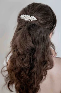 Braut Haarkamm in Halbmondform mit Perlen>Poirier Best