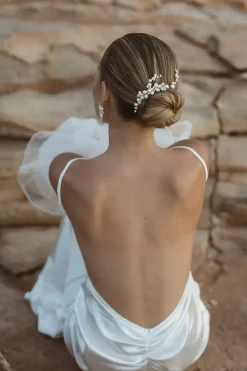 Braut Haarkamm mit großer Perlenverzierung>La Chia Hot