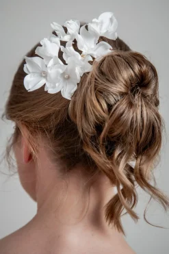 Braut Haarkamm mit Seidenblüten>Novia Blanca Outlet