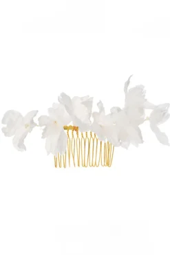 Braut Haarkamm mit Seidenblüten><noscript><img width=