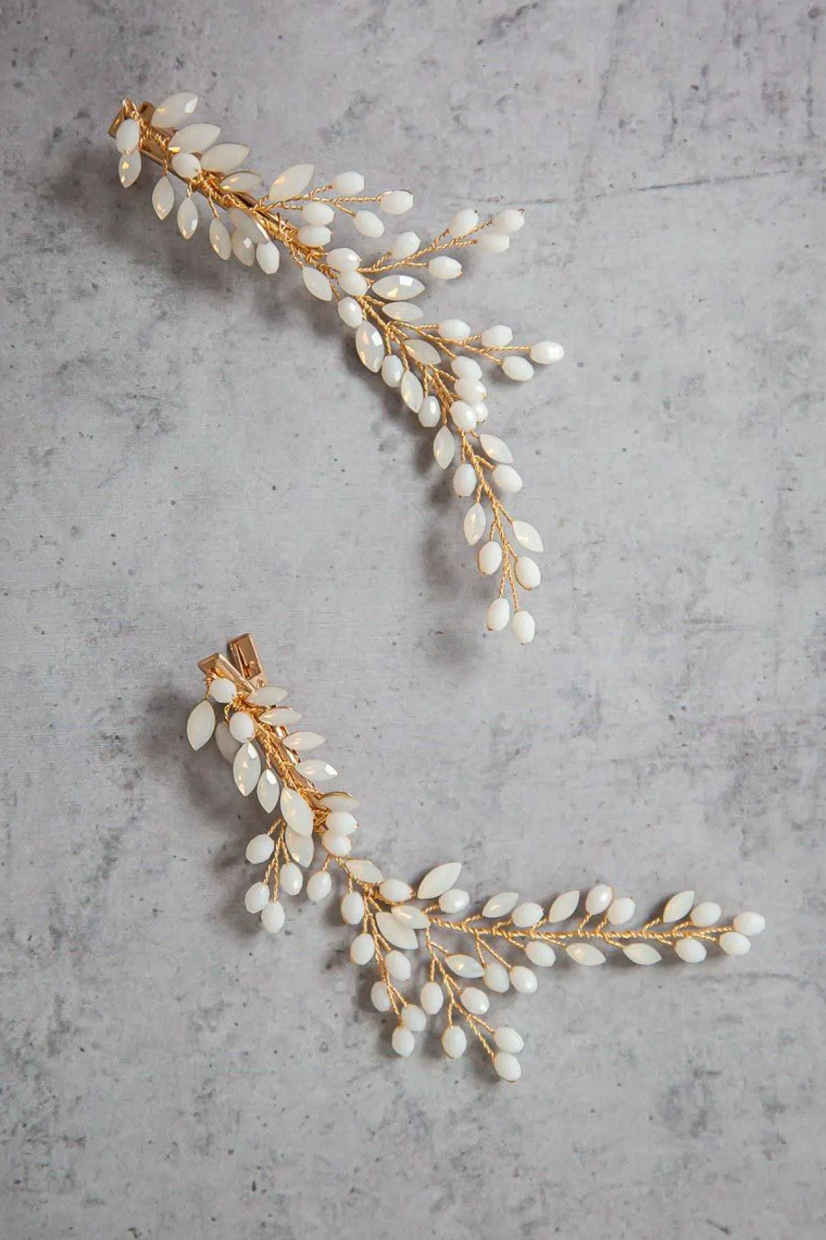 Braut Haarklammer, Haarschmuck mit Opalsteinen>La Chia New