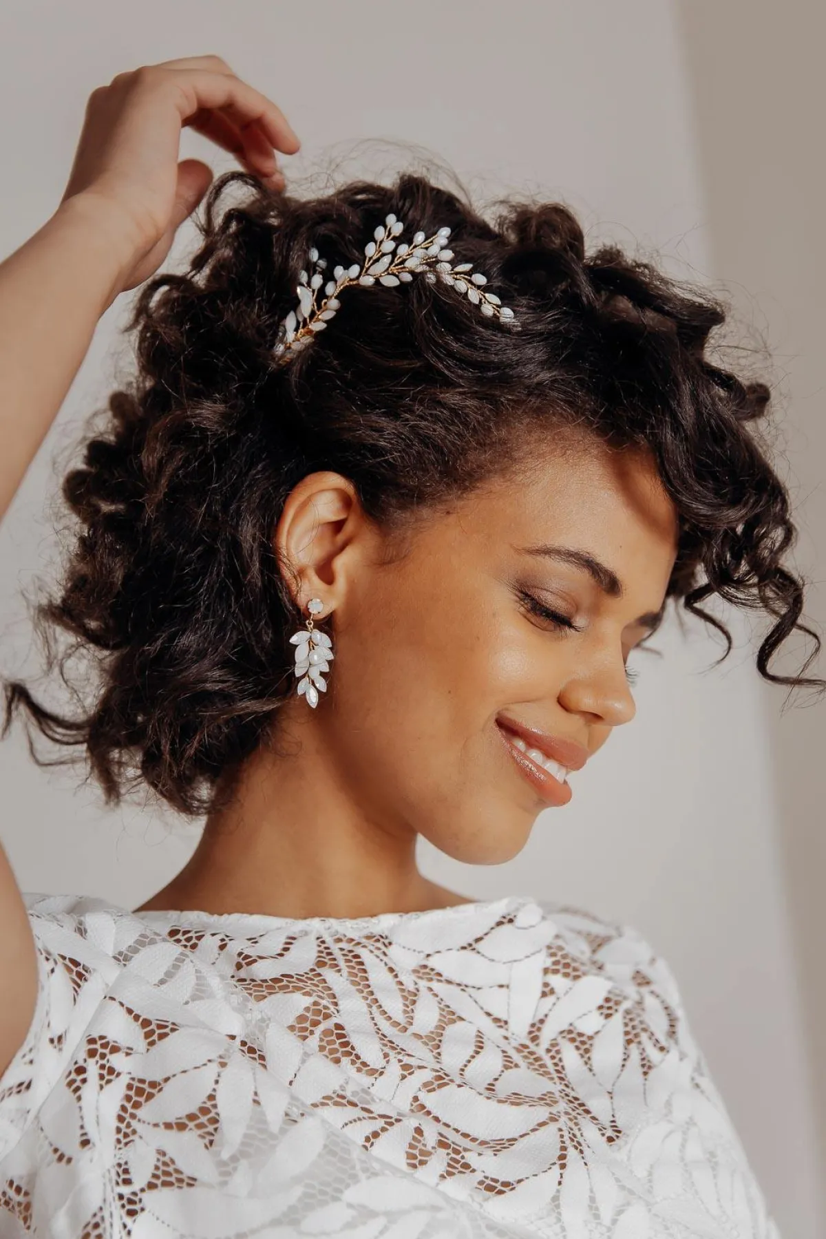 Braut Haarklammer, Haarschmuck mit Opalsteinen>La Chia New