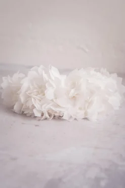 Braut Haarreif mit Organdy-Blüten in Ivory>Carla Hot