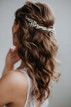 Braut Haarschmuck, Haarspange mit Strass und Kristall><noscript><img width=
