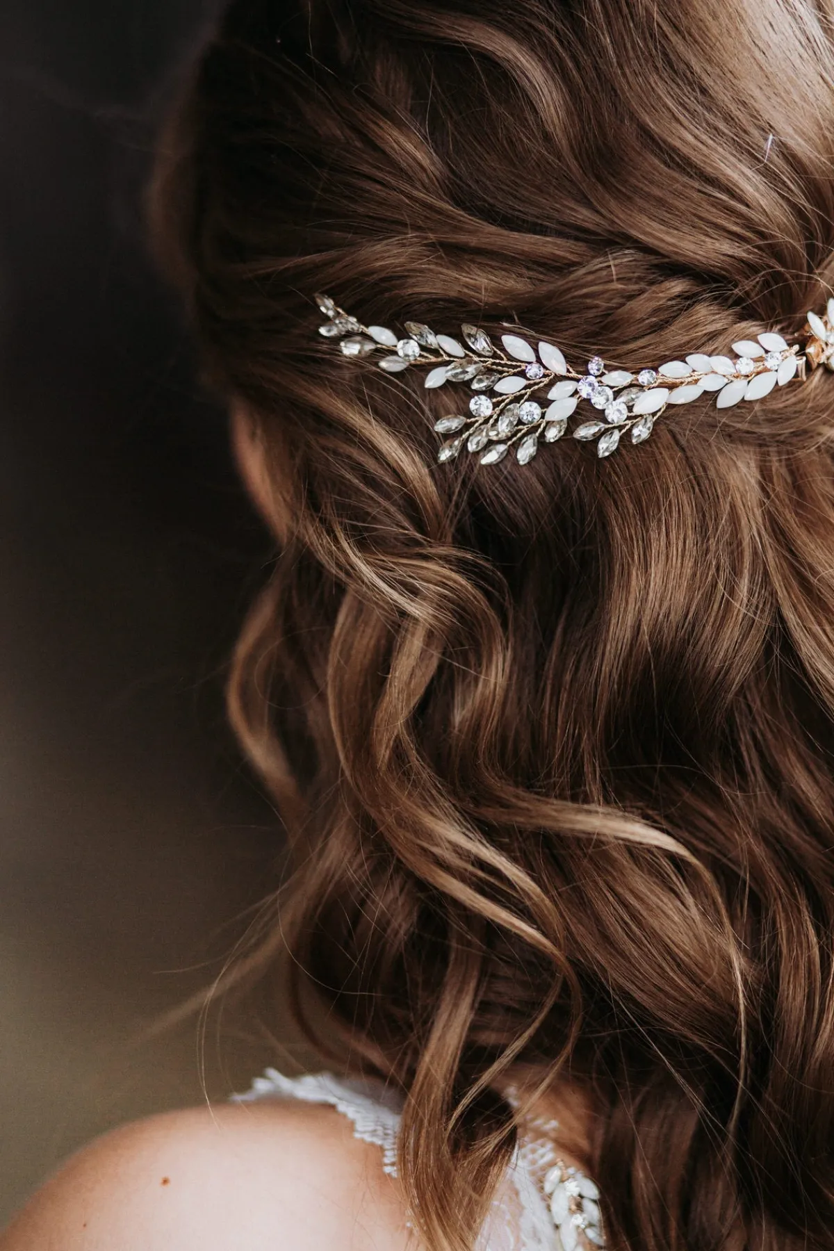 Braut Haarschmuck, Haarspange mit Strass und Kristall>La Chia