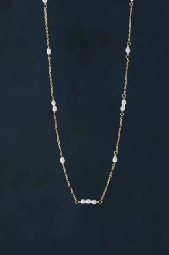 Braut Halskette mit kleinen Perlen – Celine><noscript><img width=