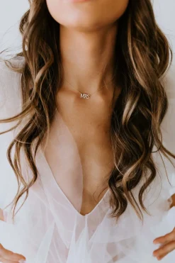 Braut Halskette mit Kristall-Anhänger 