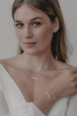 Braut Halskette mit Kristallen – Estelle>Juvelan Discount