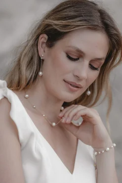 Braut Halskette mit Perlenanhängern – Out Of The Shell>Juvelan New