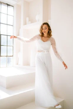 Braut Hose aus Chiffon – Nivis><noscript><img width=