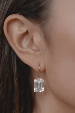 Braut Ohrringe mit großen Kristallen – Icon><noscript><img width=