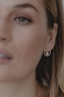 Braut Ohrringe mit Perlen und Kristallen – Danielle><noscript><img width=