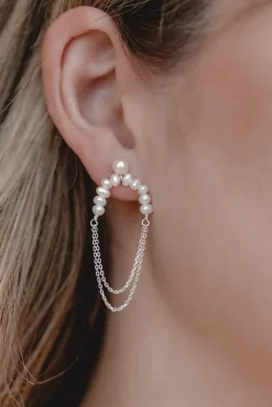 Braut Ohrringe mit Perlen und Kettengliedern – Waverider><noscript><img width=