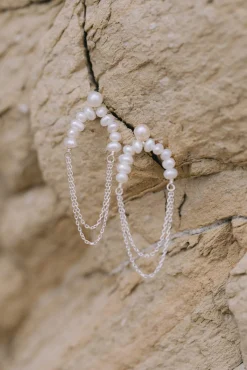 Braut Ohrringe mit Perlen und Kettengliedern – Waverider><noscript><img width=