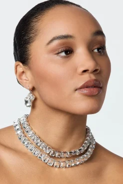 Braut Ohrringe mit Strass-Anhängern><noscript><img width=