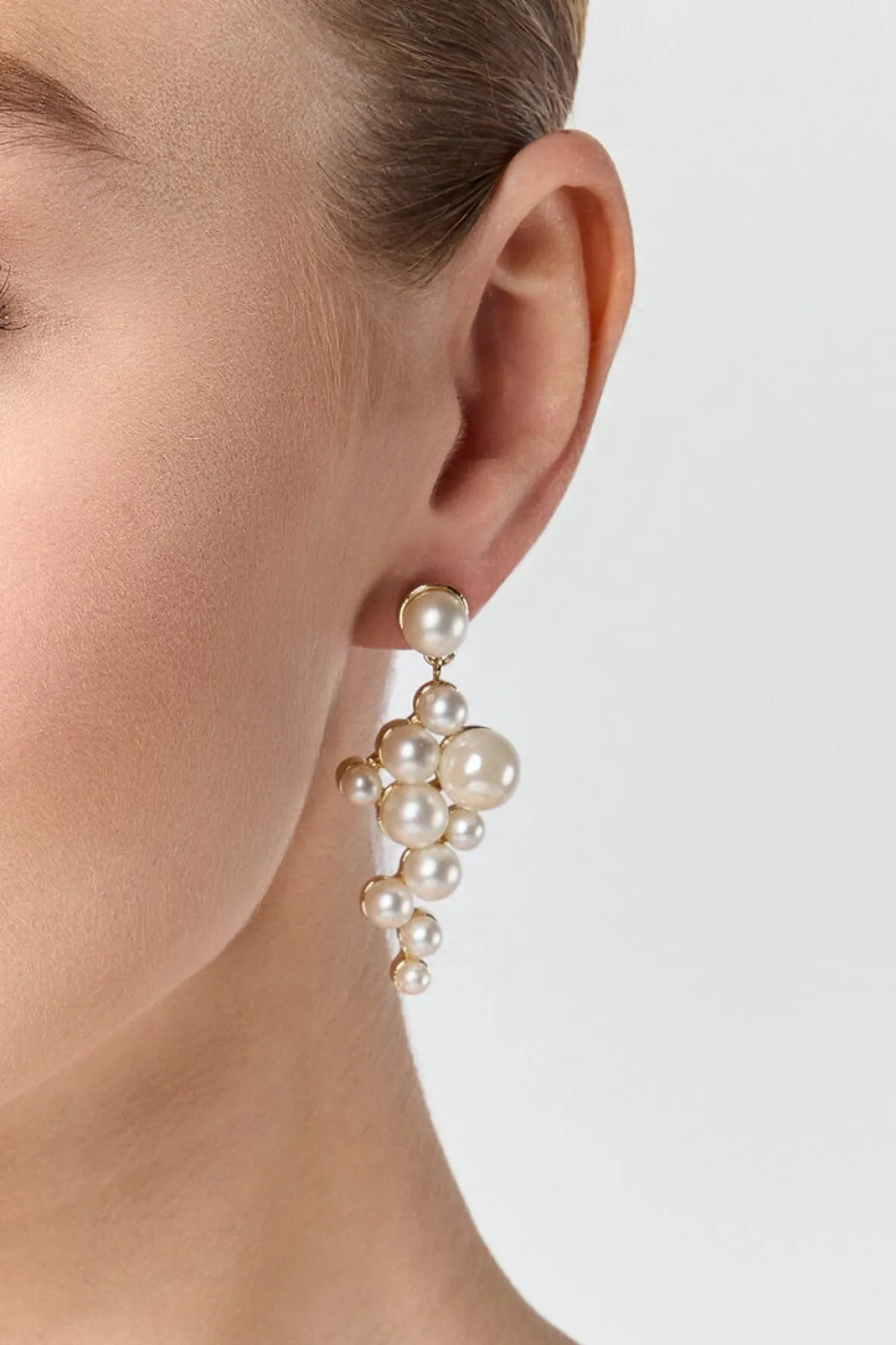 Braut Ohrstecker mit Perlenanhänger>Poirier Hot