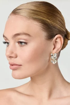 Braut Ohrstecker mit Strass-Herzchen>Poirier Online