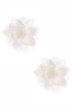 Braut Ohrstecker mit Tüllblüten><noscript><img width=