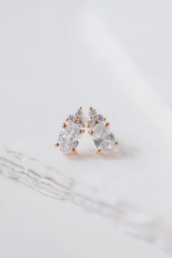 Braut Ohrstecker mit Zirkonia Kristallen - Dazzling Beauty><noscript><img width=