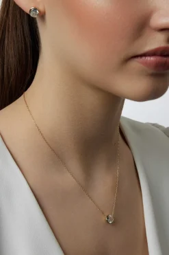 Braut Ohrstecker und Halskette mit Strass>Poirier Outlet