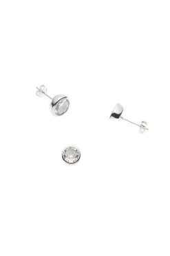 Braut Ohrstecker und Halskette mit Strass><noscript><img width=