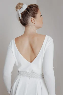 Braut Pullover aus Feinstrick mit V-Ausschnitt>forever & eva Best