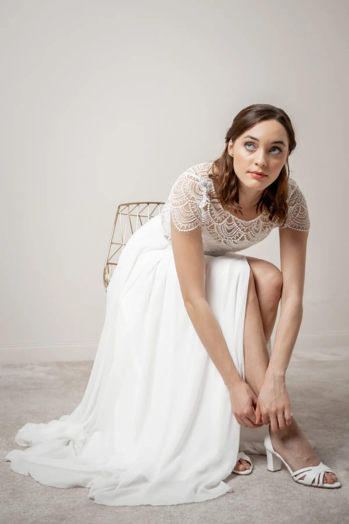 Braut Sandale aus Velours – Frankie | The>Perfect Bridal Company Sale