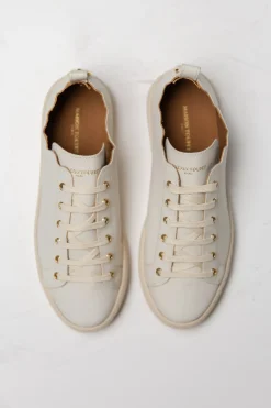 Braut Sneaker aus nachhaltigem Leder - Julie Beige>Maison Toufet