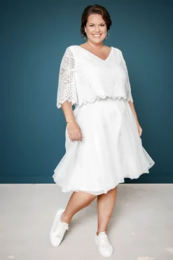 Braut Sneakers mit Spitze und Satinschnürsenkeln - Nelli Pearl Lace><noscript><img width=