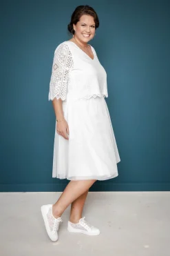 Braut Sneakers mit Spitze und Satinschnürsenkeln - Nelli Pearl Lace><noscript><img width=