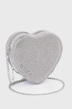 Braut Tasche in Herzform – Midi Heart Bag Crystal Silver |>Weat Hot