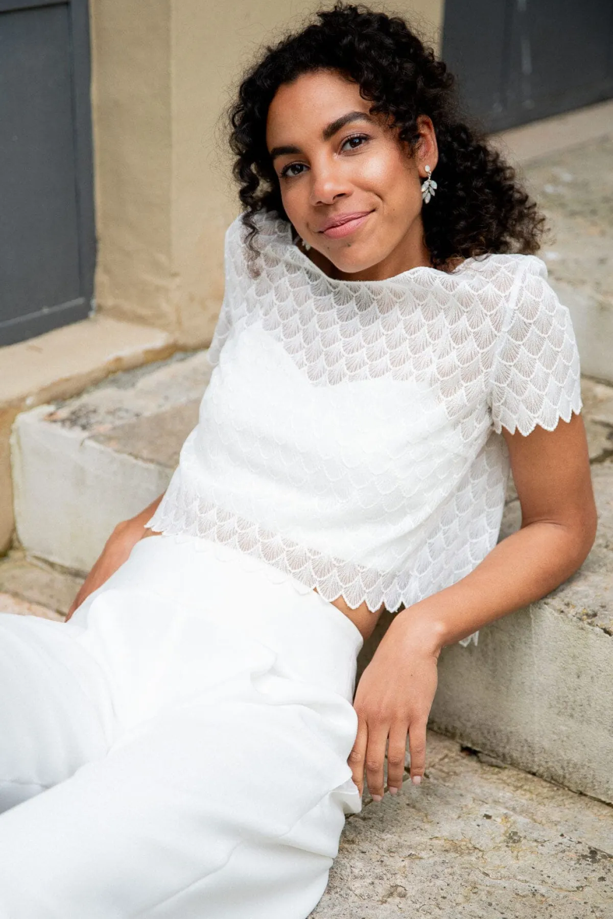 Braut Top aus Vintage-Spitze – Doli>noni Sale