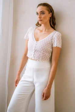 Braut Top mit Knöpfen – Fanie>noni Outlet