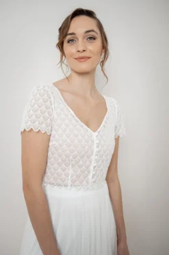 Braut Top mit Knöpfen – Fanie><noscript><img width=