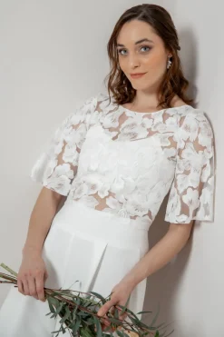Braut Top mit kurzen Glockenärmeln – Philina>noni New