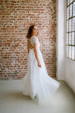 Braut Top mit Rückendetail – Zadie><noscript><img width=