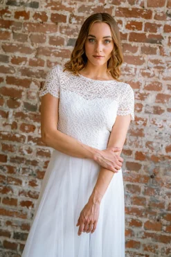 Braut Top mit Rückendetail – Zadie><noscript><img width=