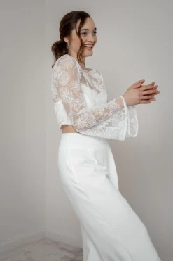 Braut Top mit Trompetenärmeln – Safi><noscript><img width=