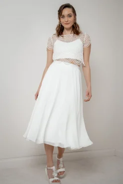 Braut Wedges, Sandalette mit Blumenspitze - Viena>BridalAmanecer Online