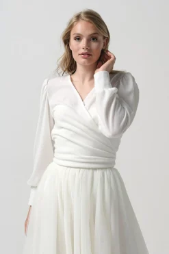 Braut Wickeltop mit Rückenausschnitt>Poirier Online