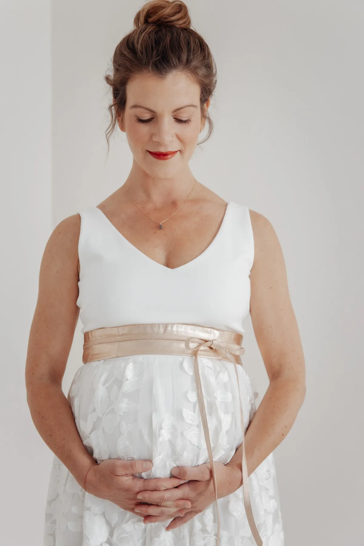 Brautgürtel Roségold, aus feinem Leder – Marielle>noni Hot