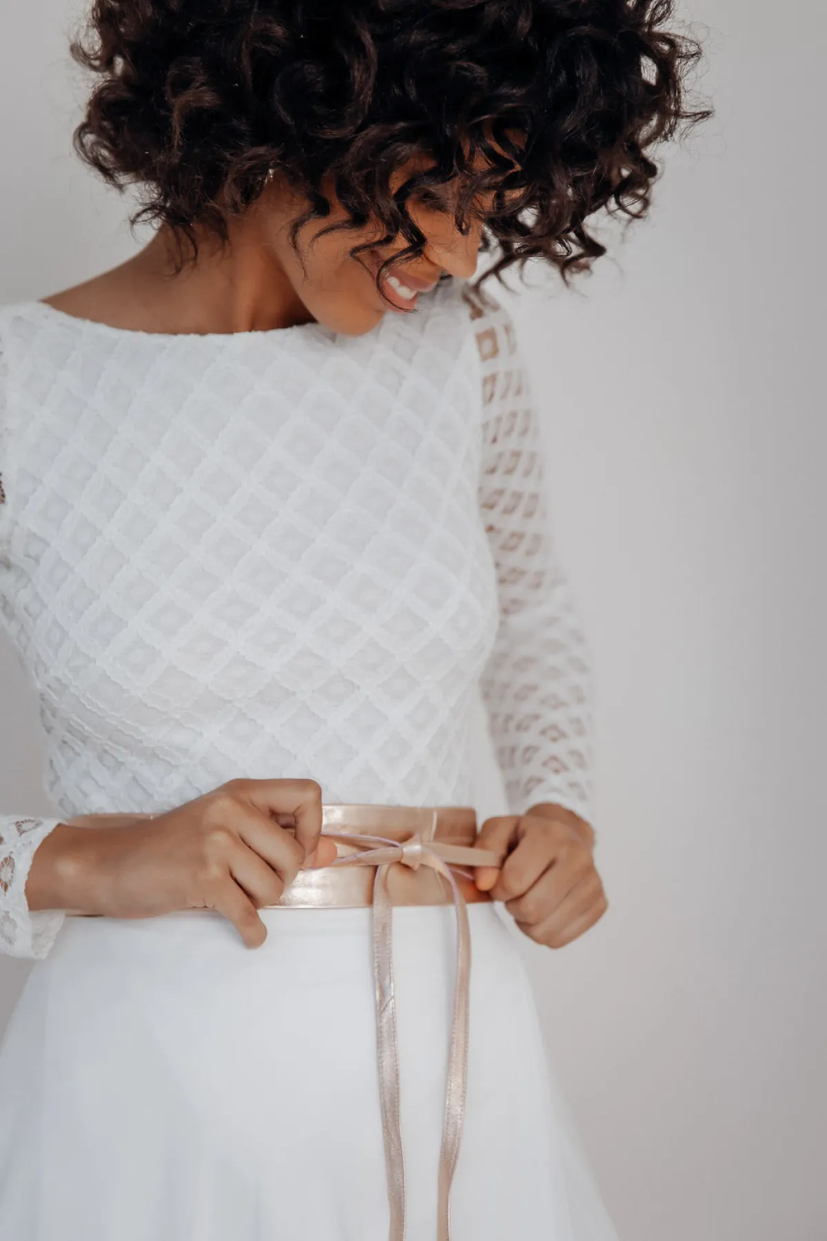 Brautgürtel Roségold, aus feinem Leder – Marielle>noni Hot