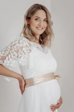 Brautgürtel Roségold, aus feinem Leder – Marielle><noscript><img width=