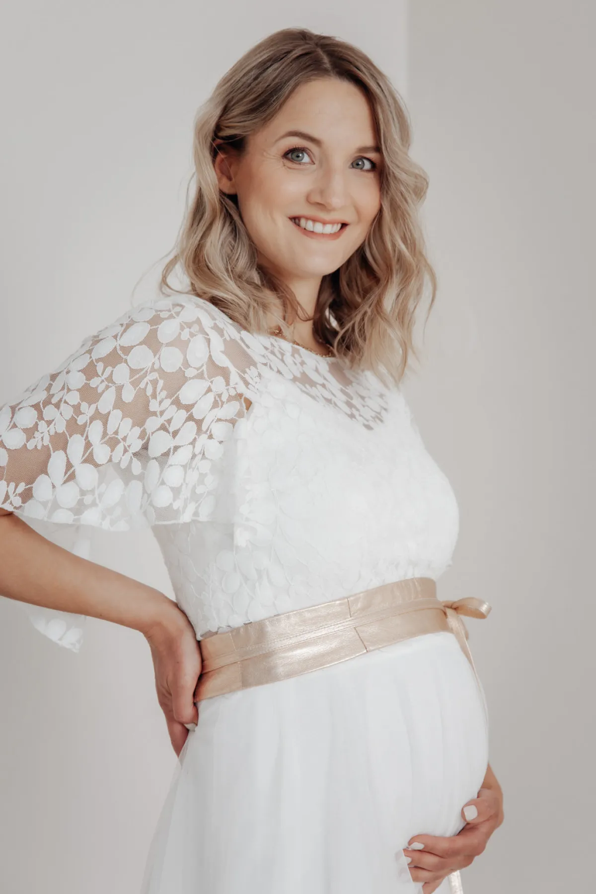 Brautgürtel Roségold, aus feinem Leder – Marielle>noni Hot