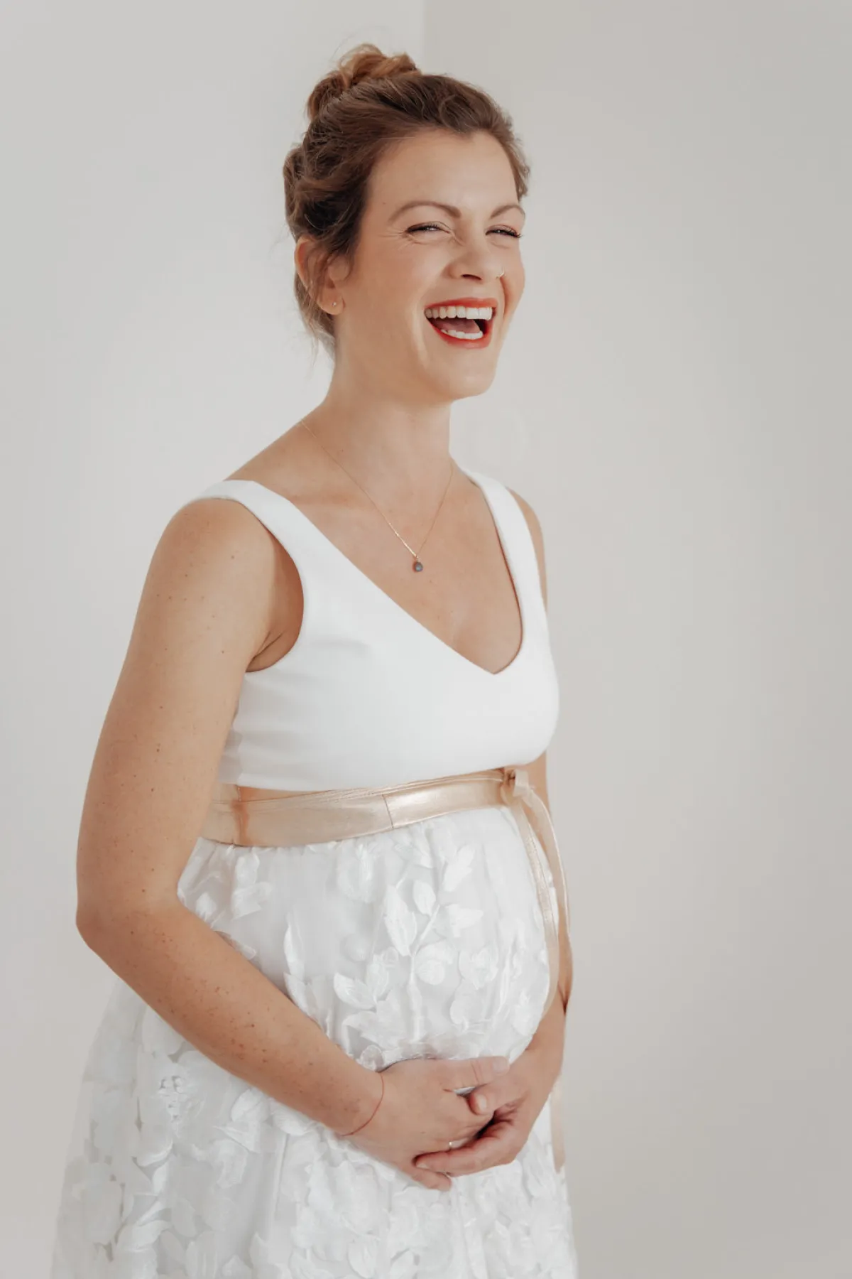 Brautgürtel Roségold, aus feinem Leder – Marielle>noni Hot